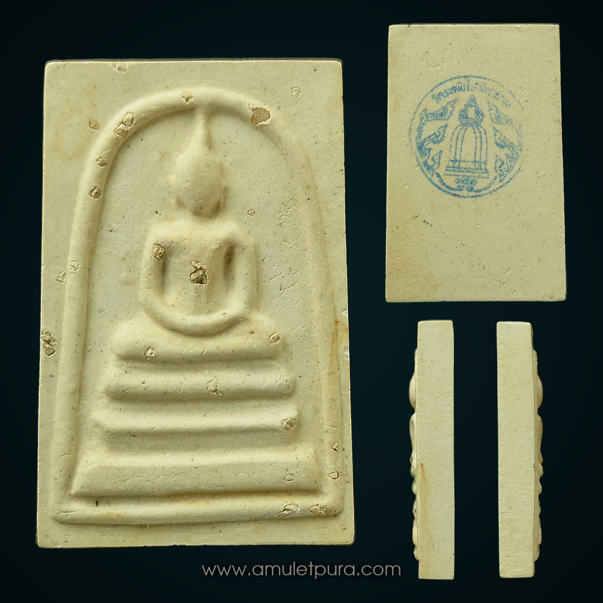 พระสมเด็จวัดระฆัง ชุดกรรมการเบญจภาคี โรยผงเก่า รุ่น141 ปี มหามงคล ปี56 วัดระฆังโฆสิตาราม (คณะ2) กรุงเทพฯ (1 ชุด มี 5 พิมพ์ หลังปั้มตราวัดระฆัง)