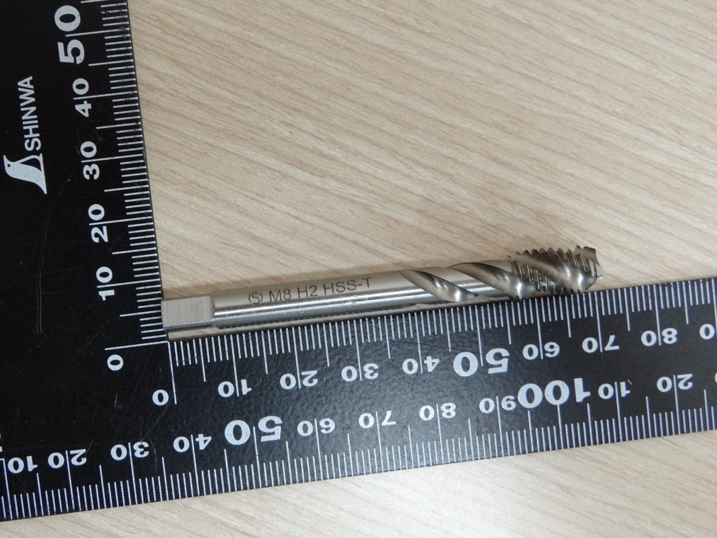 Spiral Flute Tap M8 x 1.25 HSS screw tap