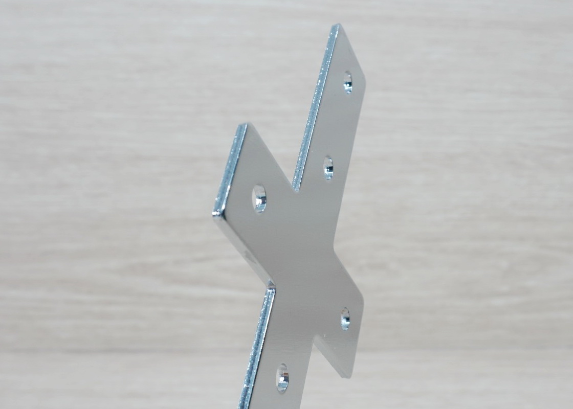 Cross Shaped Steel Joint Plate 6-Hole สำหรับ Series 30 Alu-Profile