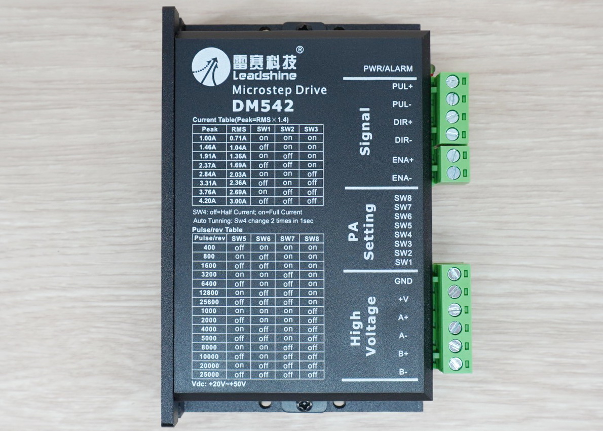 DM542 (Leadshine) Microstep Driver Peak 4.2A, 20-50 VDC 2-phase