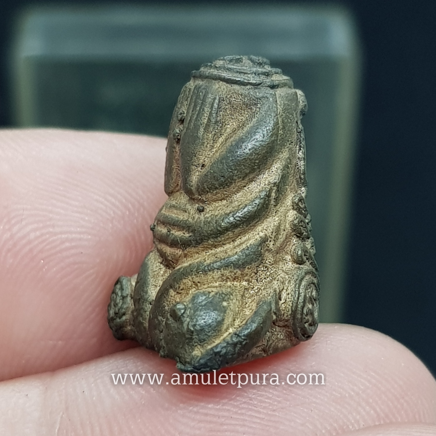 พระปิดตายันต์ยุ่ง รุ่นแรก ไปดี - มีโชค เนื้อนวโลหะเต็มสูตร ปี37 หลวงพ่อเมี้ยน วัดโพธิ์กบเจา จ.พระนครศรีอยุธยา(ตอกโค้ดด้านหลัง)