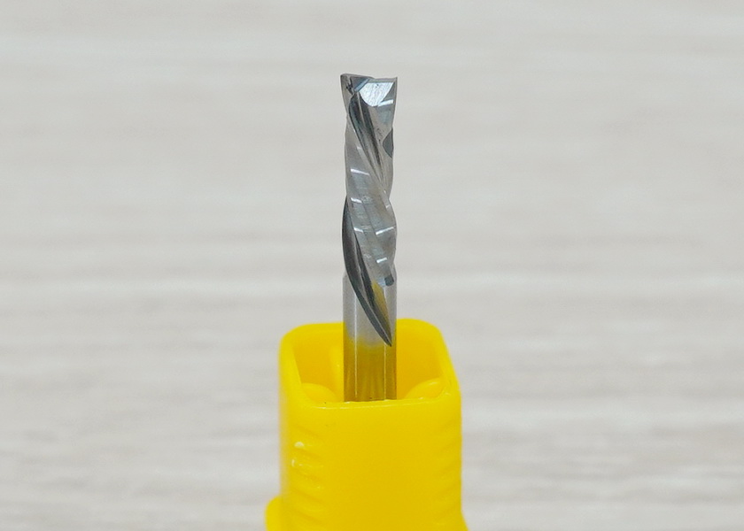 Double-Edged Compound Milling Cutter 3.175x3.175x12mm Blade Spiral Carbide เกรด 3A