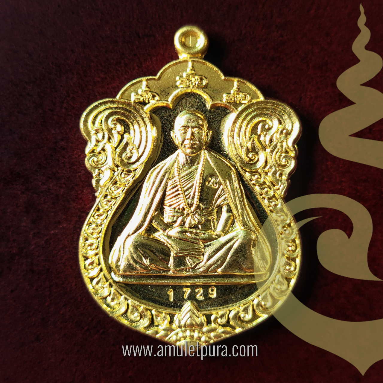 เหรียญเสมา รุ่นเจริญพร (เนื้อทองระฆัง) ปี55 ครูบาอริยชาติ วัดแสงแก้วโพธิญาณ จ.เชียงราย (มีโค้ด หมายเลข 1729)