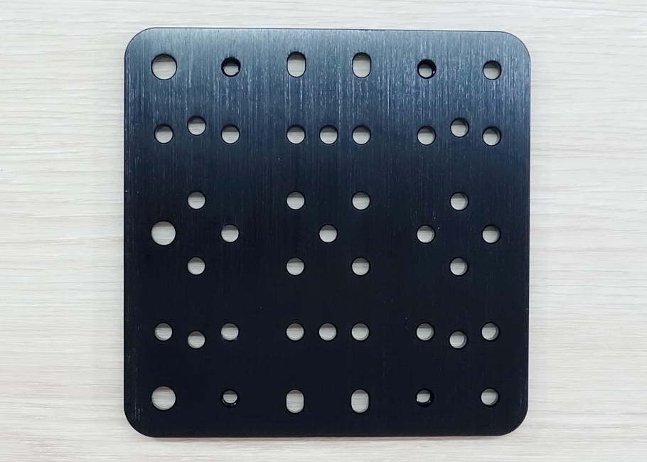 C-Beam Gantry Plate - XLarge (Black) / Size T6 x 125 x 125 mm