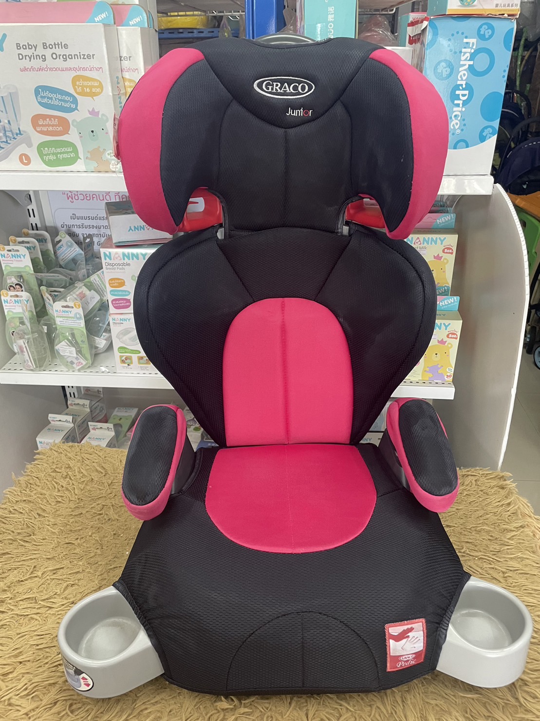 Graco บูสเตอร์ซีท Graco ยกหัวสูงต่ำได้ 3-12ขวบ มีที่วางแก้ว สภาพสวย 88% มือสองญี่ปุ่น ซักพร้อมใช้งาน