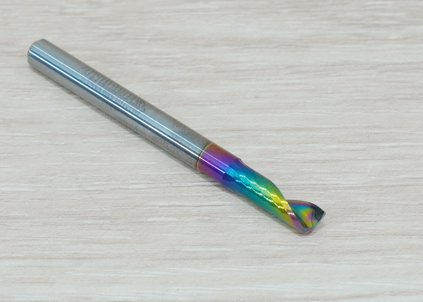 [เกรด 3A] - Single Flute DLC Coating 4x4x12 High Efficiency End Mill, Shank 4mm