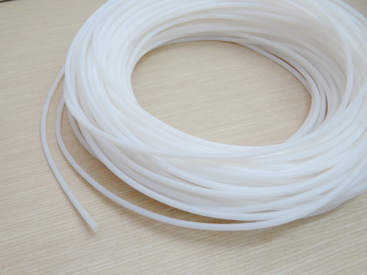 PTFE (สีขาว) Teflon Tubes ID 2mm, OD 4.1mm (ราคา/1เมตร)