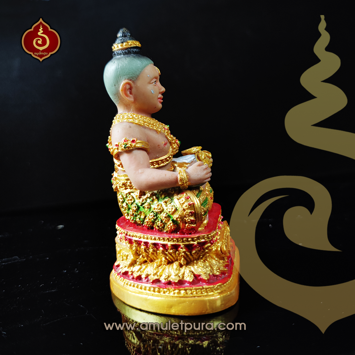 กุมารทองสมบัติ (ไฟเบอร์กลาส ขนาดบูชา 2 นิ้ว ใต้ฐานอุดผง) ปี52 หลวงพี่น้ำฝน วัดไผ่ล้อม จ.นครปฐม (หมายเลข 444)