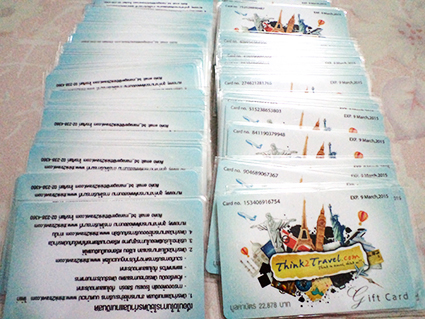 พิมพ์บัตรพลาสติก Pvc 0.5 Card มาตรฐาน ISO