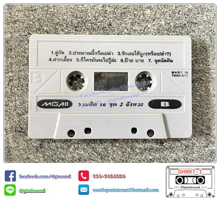 เทปคาสเซ็ท เจ เจตริน วรรธนะสิน อัลบั้ม รวมฮิตปกดำ "2 จังหวะ"