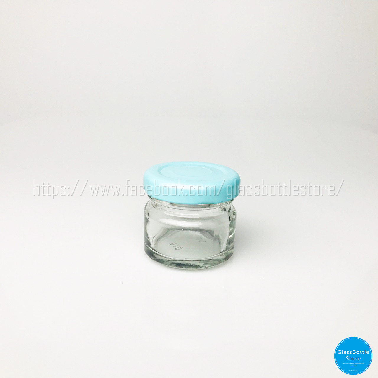 ขวดแก้ว แยม 30ml ฝาเกลียวล็อคสีฟ้า