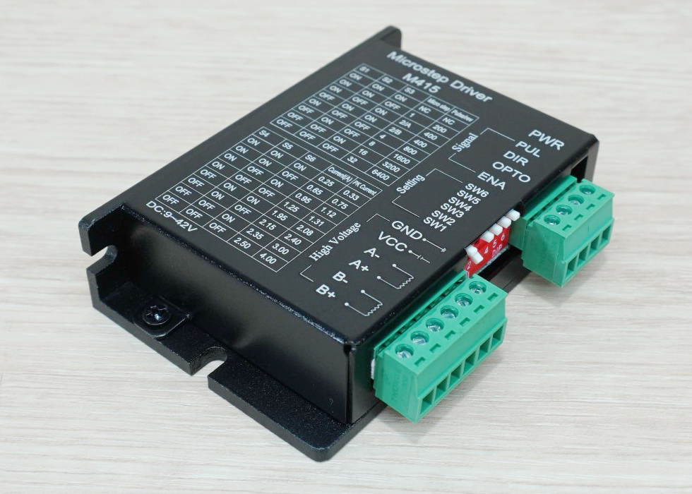 M415 Microstep Driver Peak 4A, 9-42 VDC [Aluminum Cover] 2-Phase