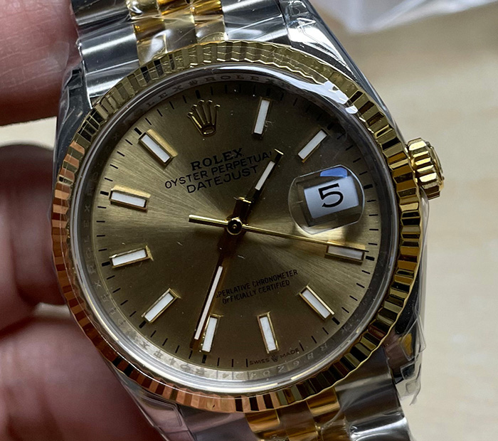 ROLEX DATEJUST 36 MM. YELLOWGOLD VSF