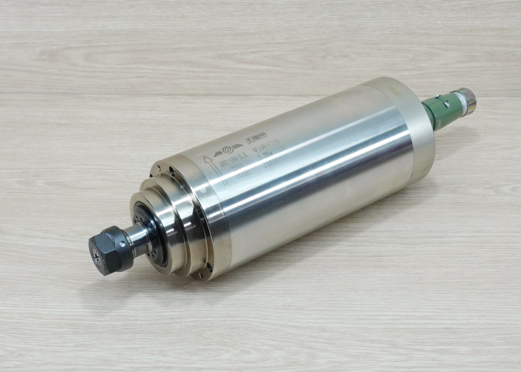3.2 kw 220V ER20 Water Cooled Spindle Motor (4 Bearing) GDZ-100-3.2 Ø100x220 mm