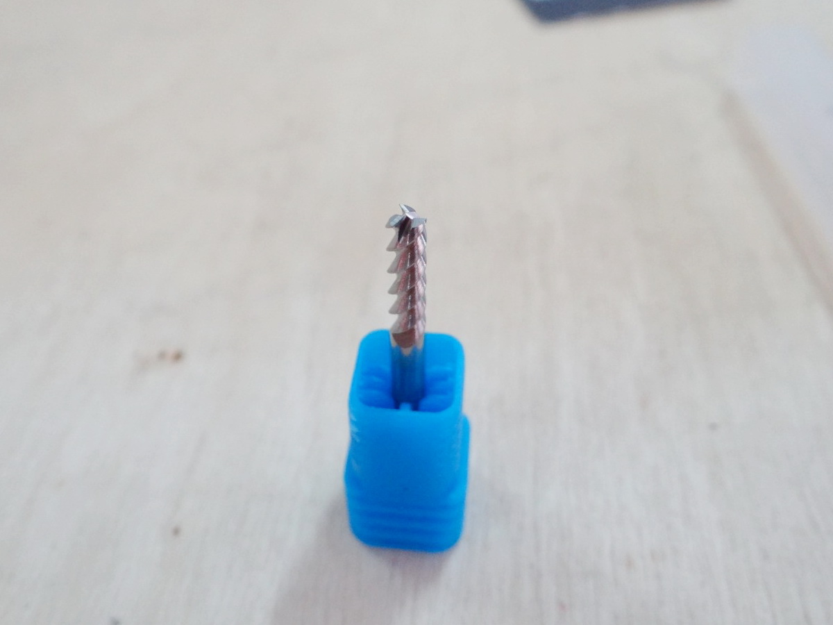 3-Flute Carbide Drill 3.175x3.175x12mm 38L HRC55 Square Flatted End Mill, Shank 3.175MM