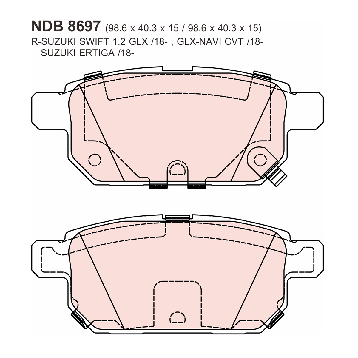 ผ้าเบรค (หลัง) Swift ปี 18-ปัจจุบัน - Nexzter ProSpec