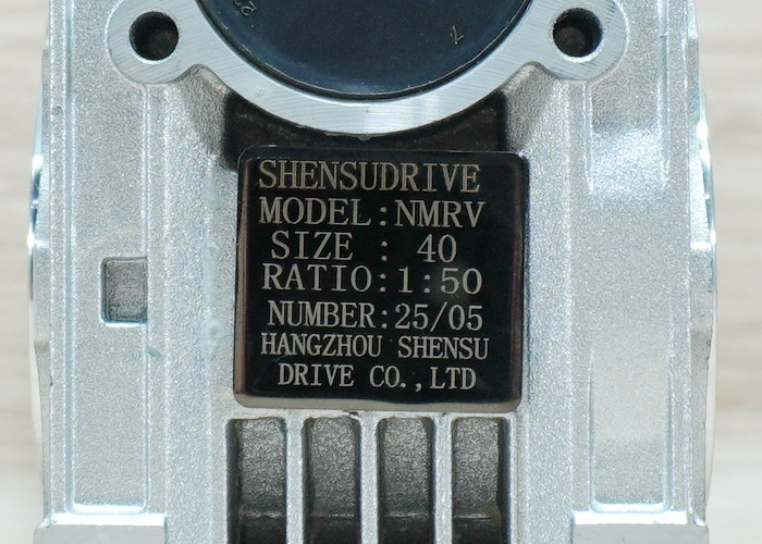 50:1 NMRV40 Worm Gearbox Speed Reducer for NEMA34 (shaft: input 14mm / Out 18mm)