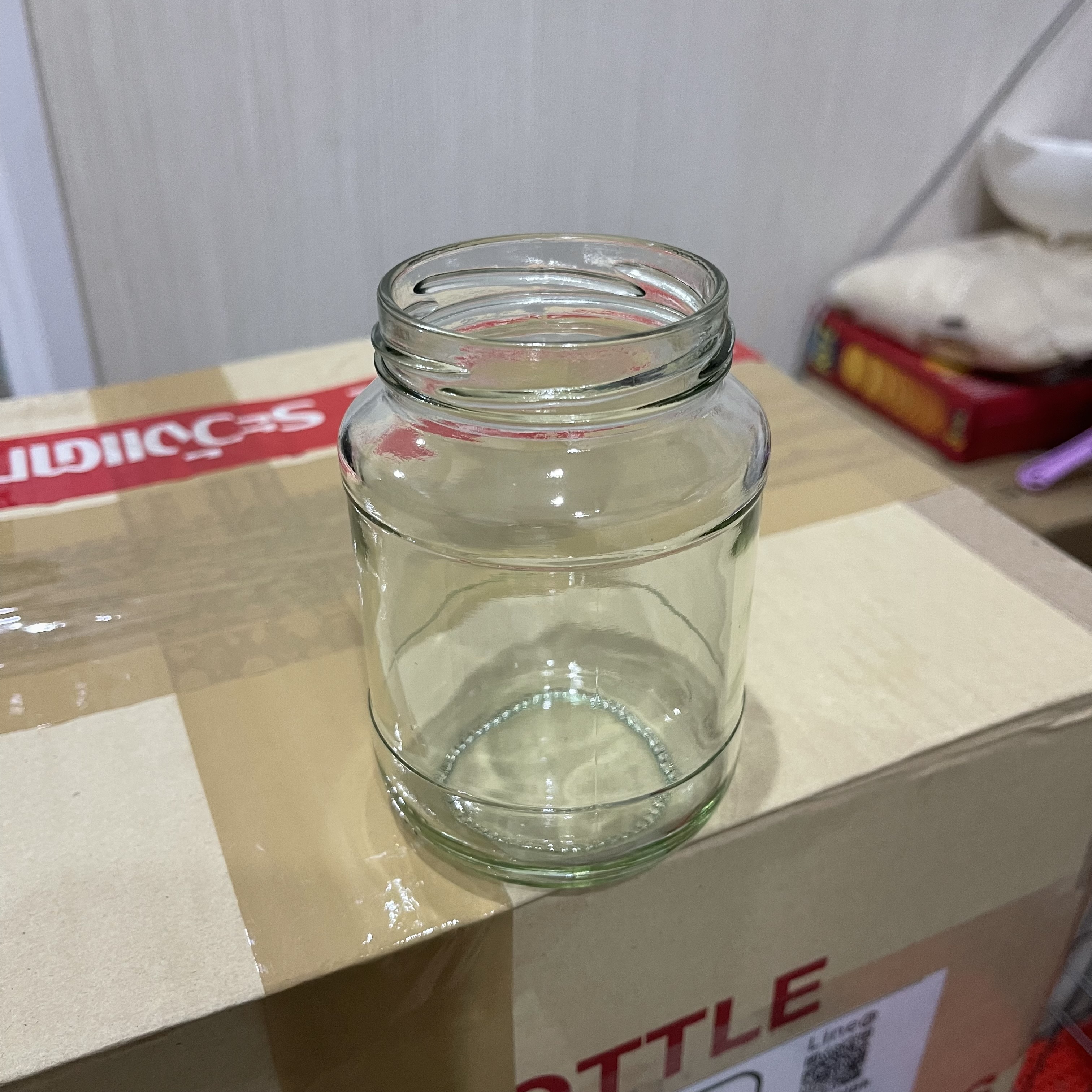ขวดแก้ว แยม 360ml ฝาเกลียวล็อคสีทอง