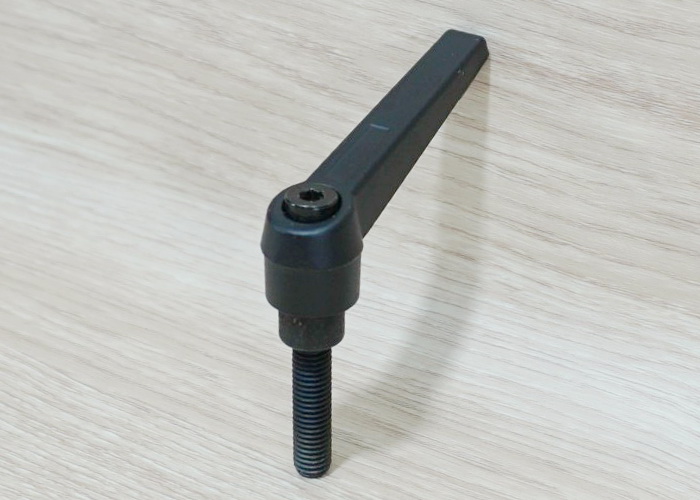 M8 x 20mm Metal Knob Adjustable Handle Lever Grip Black