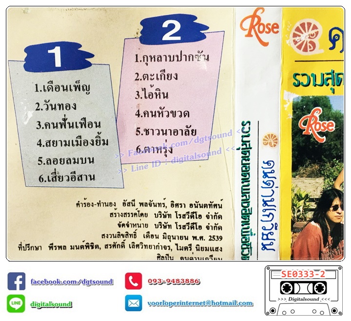 เทปคาสเซ็ท คนด่านเกวียน อัลบั้ม รวมสุดยอดเพลงเพื่อชีวิต คนด่านเกวียน