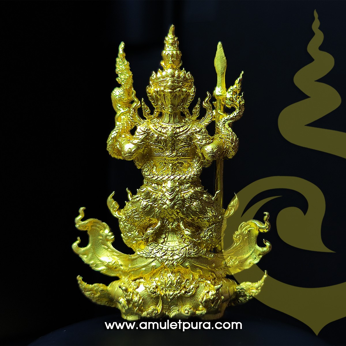 ท้าวเวสสุวรรณ รุ่นมหาอำนาจ (กรรมการ ทองระฆังโบราณยิงทราย) ปี63 หลวงปู่พวง วัดเทพนรสิงห์ จ.บุรีรัมย์ (มีโค้ด หมายเลข117)