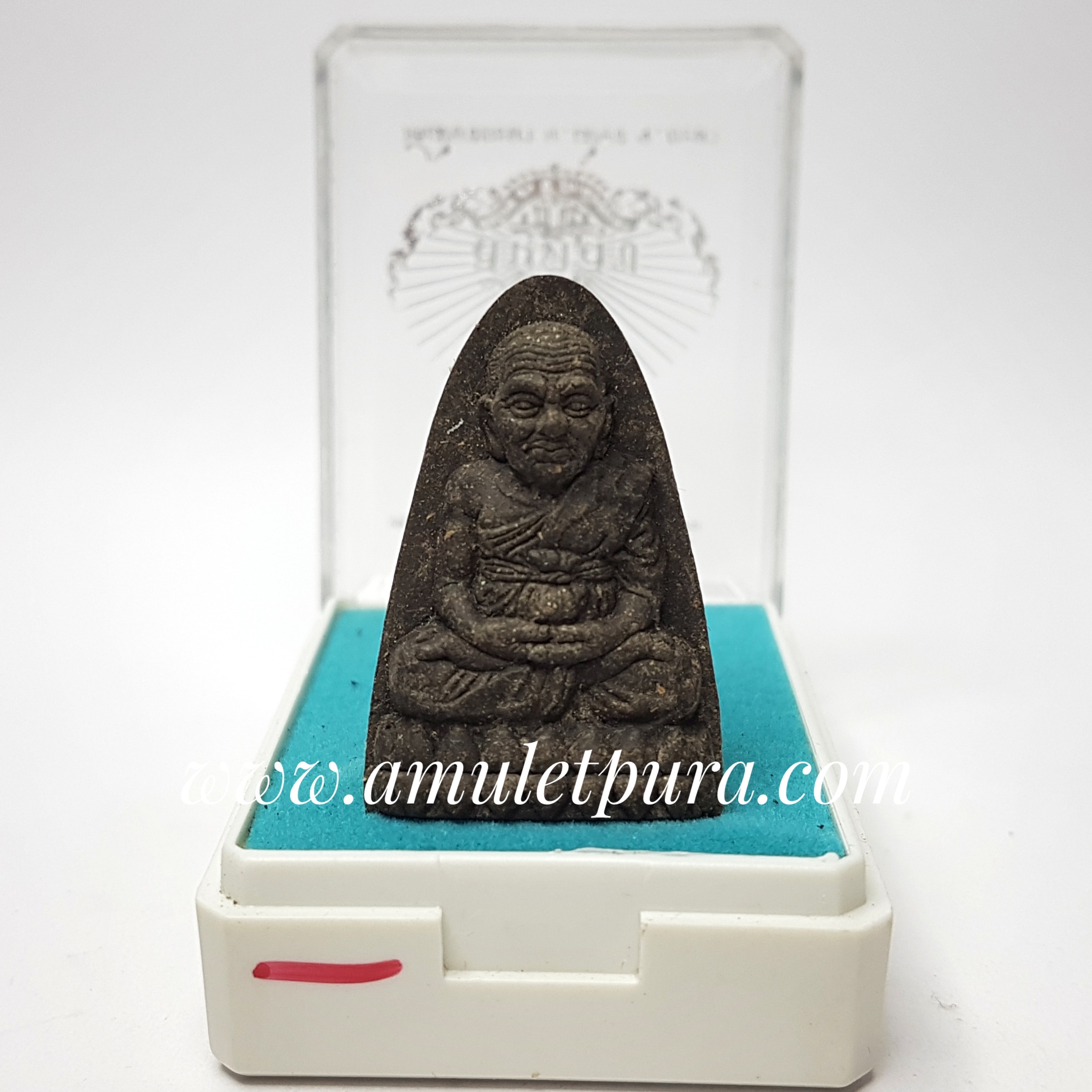 หลวงปู่ทวด หลังเตารีด พิมพ์50ปี วัดเมืองยะลา (เนื้อว่านผสมดินกากยายักษ์ หลังฝังตะกรุด) รุ่นสันติสุข ปี52 พ่อท่านฉิน วัดเมืองยะลา จ.ยะลา (มีโค้ด)