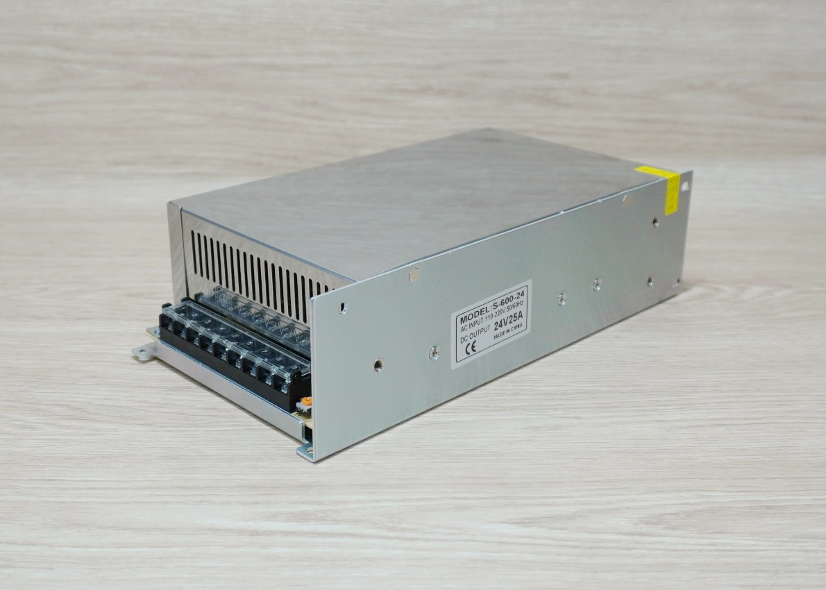 24V-25A-600W DC Switching Power Supply (S-600-24) + Fan Automatic
