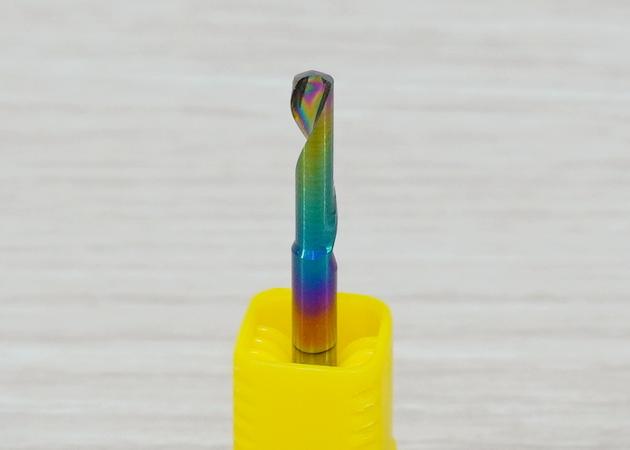 [เกรด 3A] - Single Flute DLC Coating 3.175x3.175x12 High Efficiency End Mill, Shank 3.175mm