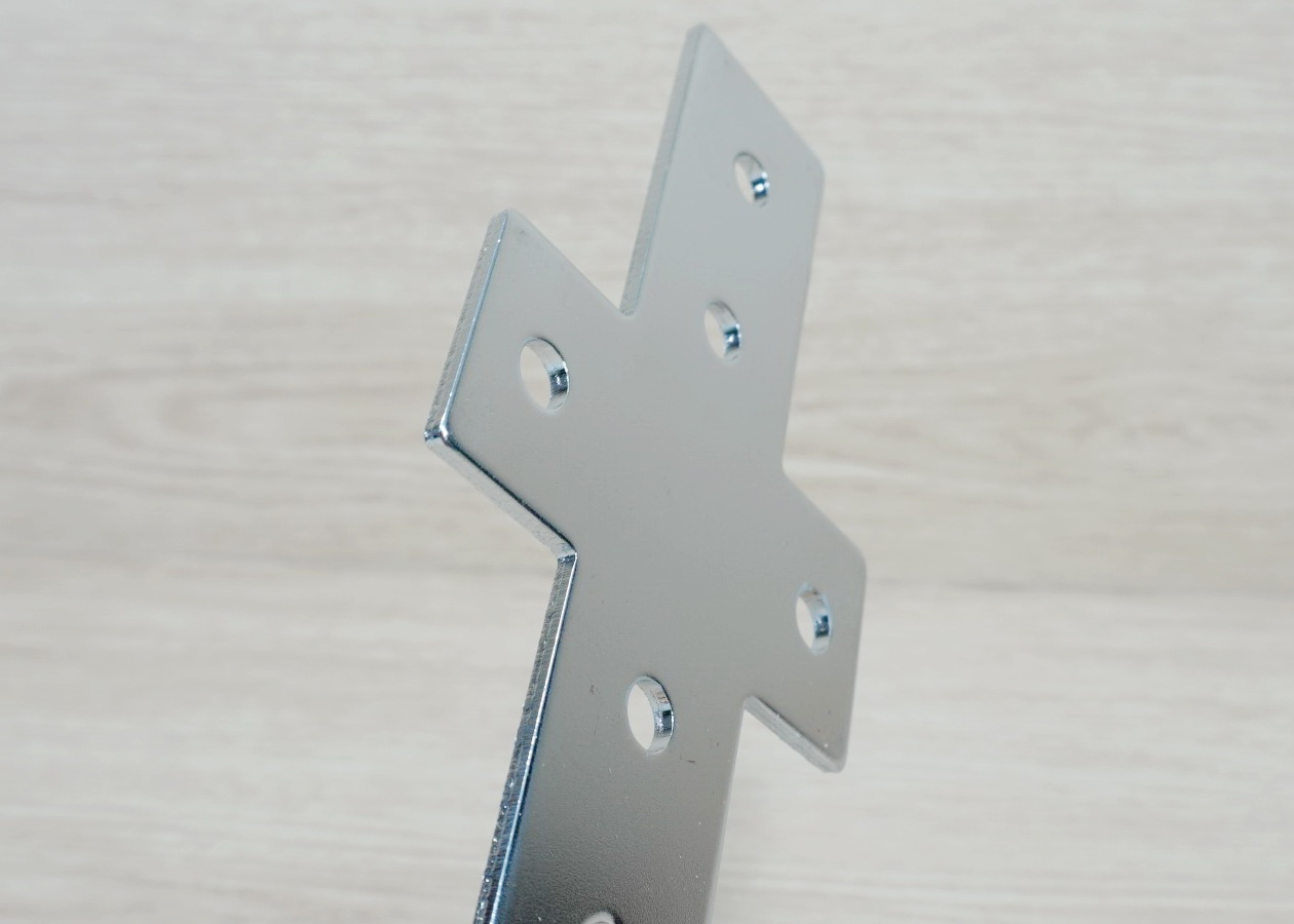 Cross Shaped Steel Joint Plate 6-Hole สำหรับ Series 40 Alu-Profile