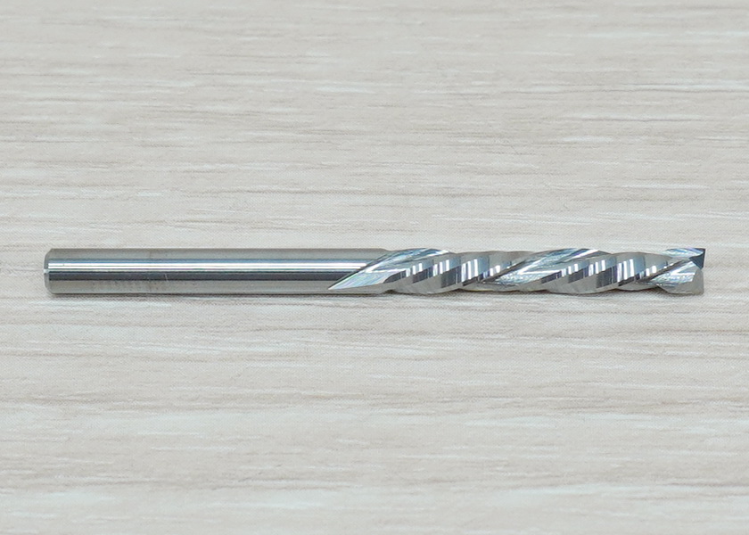 Double-Edged Compound Milling Cutter 3.175x3.175x22mm Blade Spiral Carbide เกรด 3A