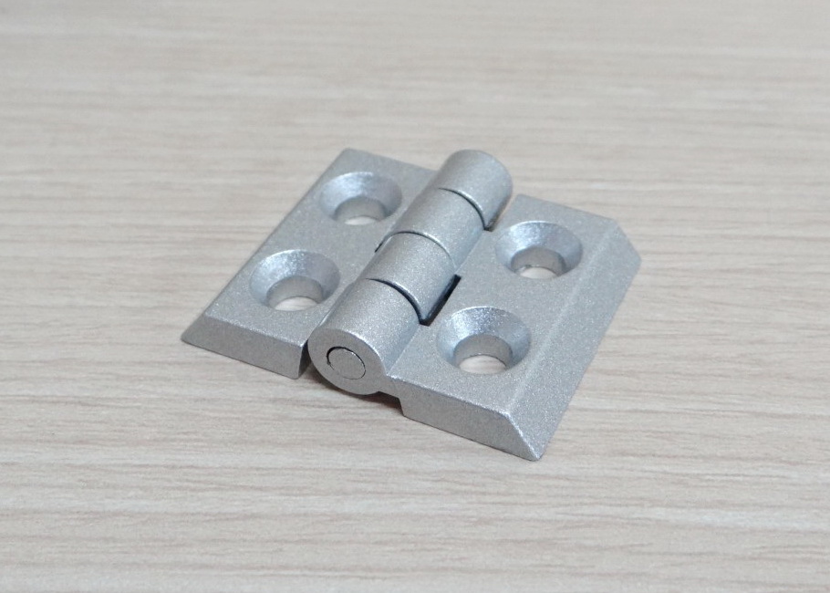 บานพับ Zinc Alloy Hinge for Alu-Profile 2020 ระยะรู 20x14 mm (สีเงิน)