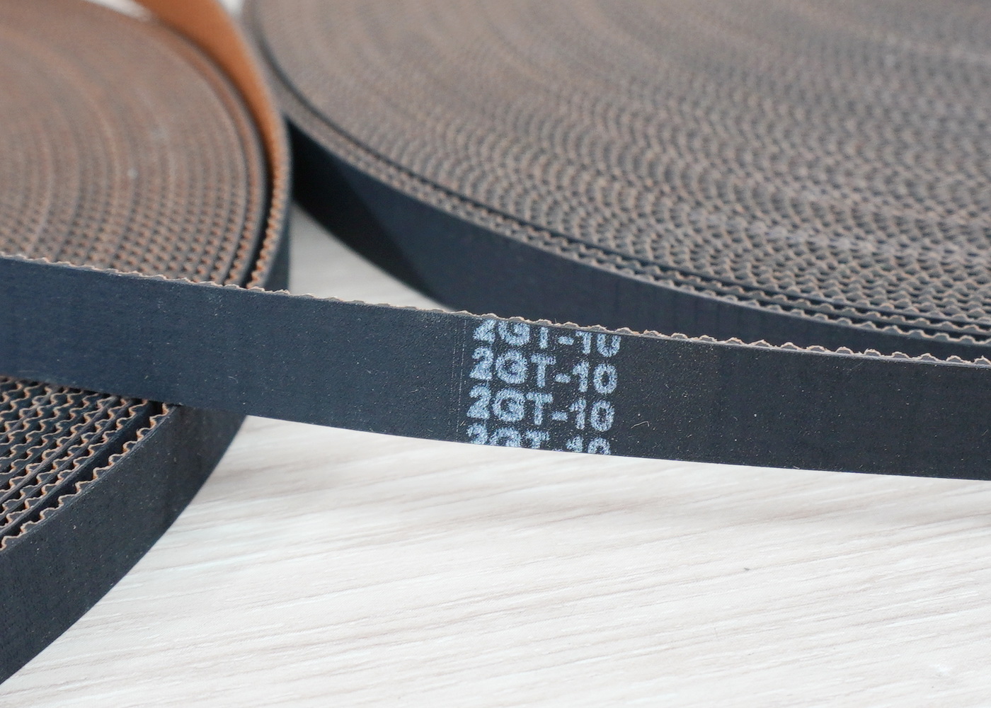 2GT-10mm Dustproof Neoprene Timing Belt Fiberglass Core สีดำ (ราคา/1เมตร)