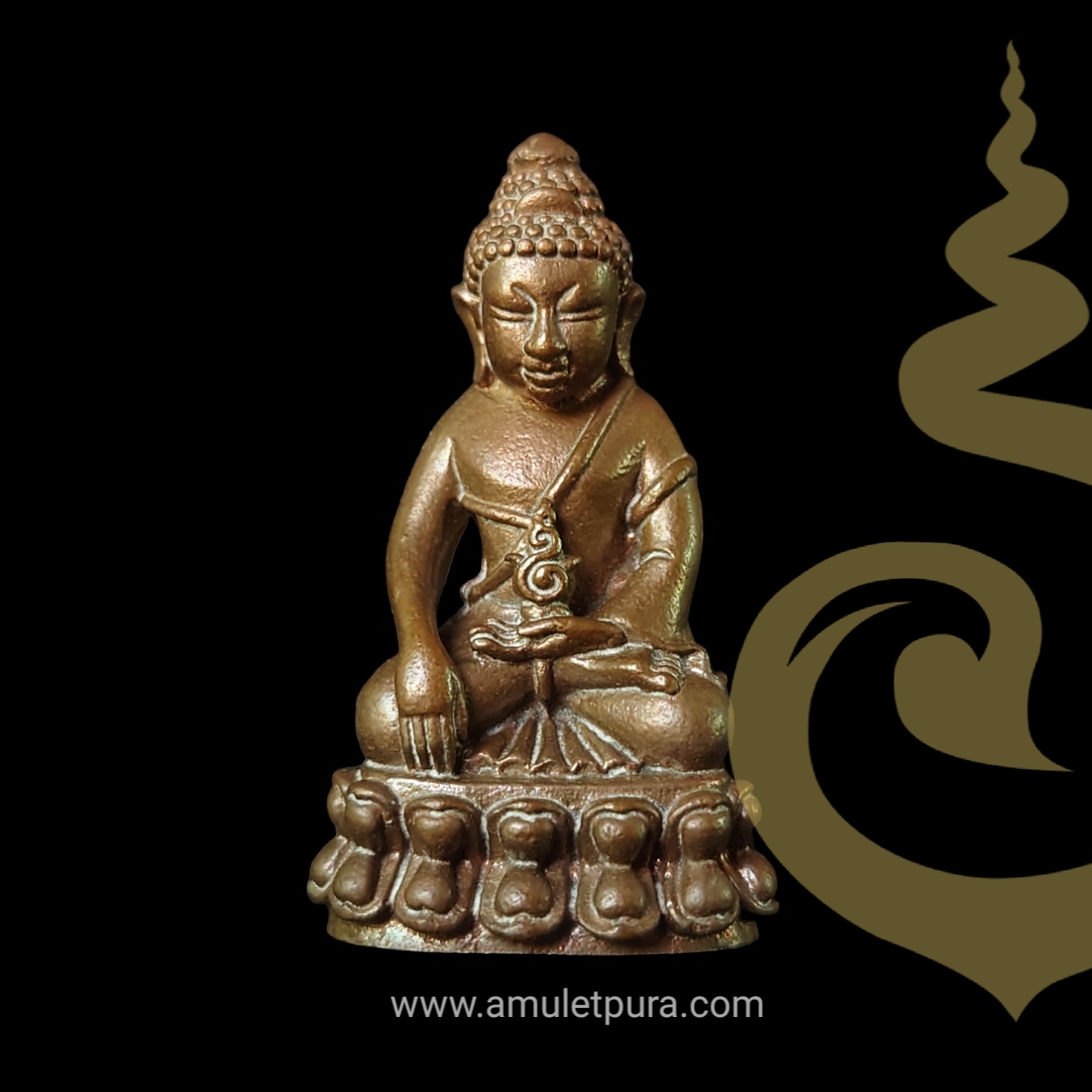 พระกริ่งพรหมบวร เนื้อทองผสมหล่อโบราณ รุ่นพรหมบวร ปี53 วัดบวรนิเวศวิหาร กรุงเทพฯ (ใต้ฐานตอกโค้ด หมายเลข 530)