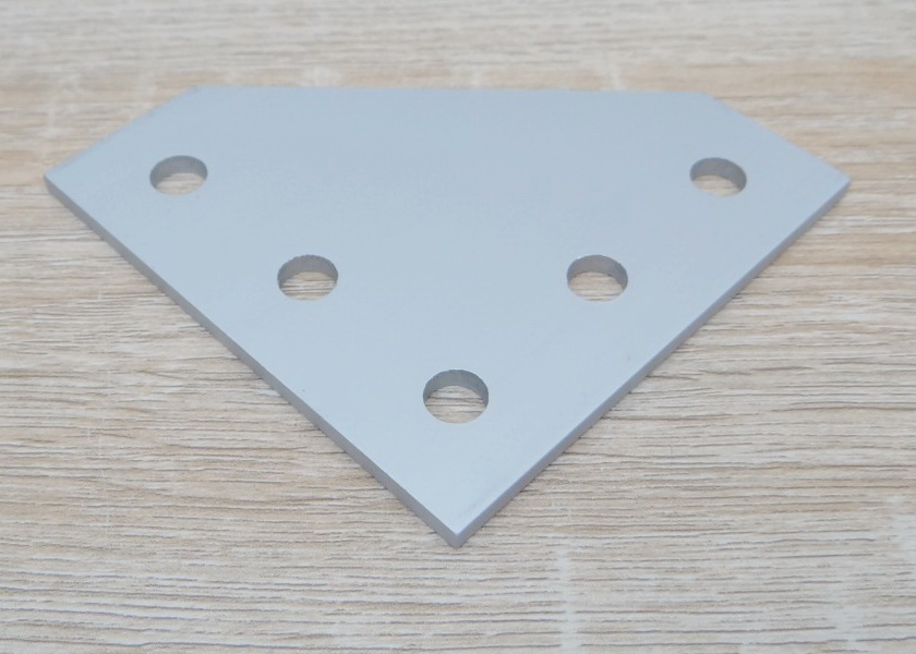 White L-90 degree joint plate 5-Hole สำหรับ Series 30 Alu Profile