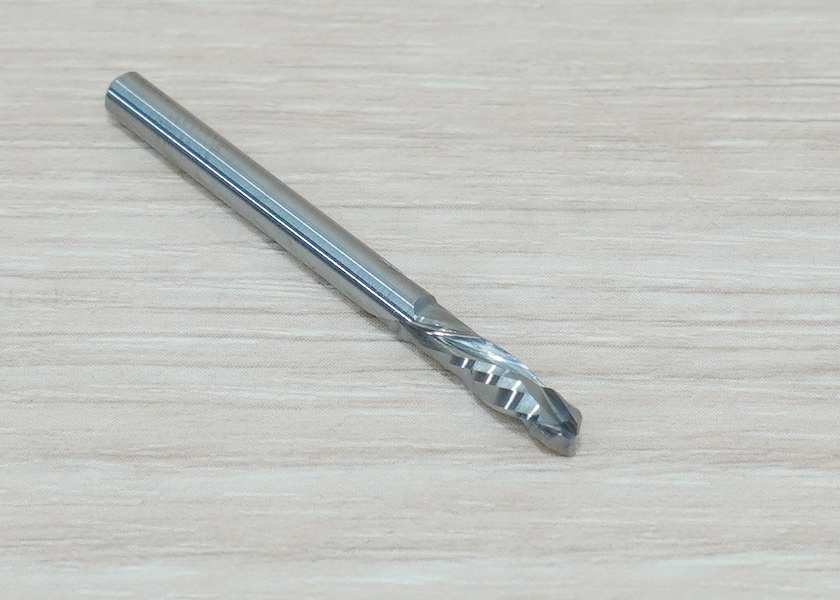 Double-Edged Compound Milling Cutter 3.175x3.175x12mm Blade Spiral Carbide เกรด 3A