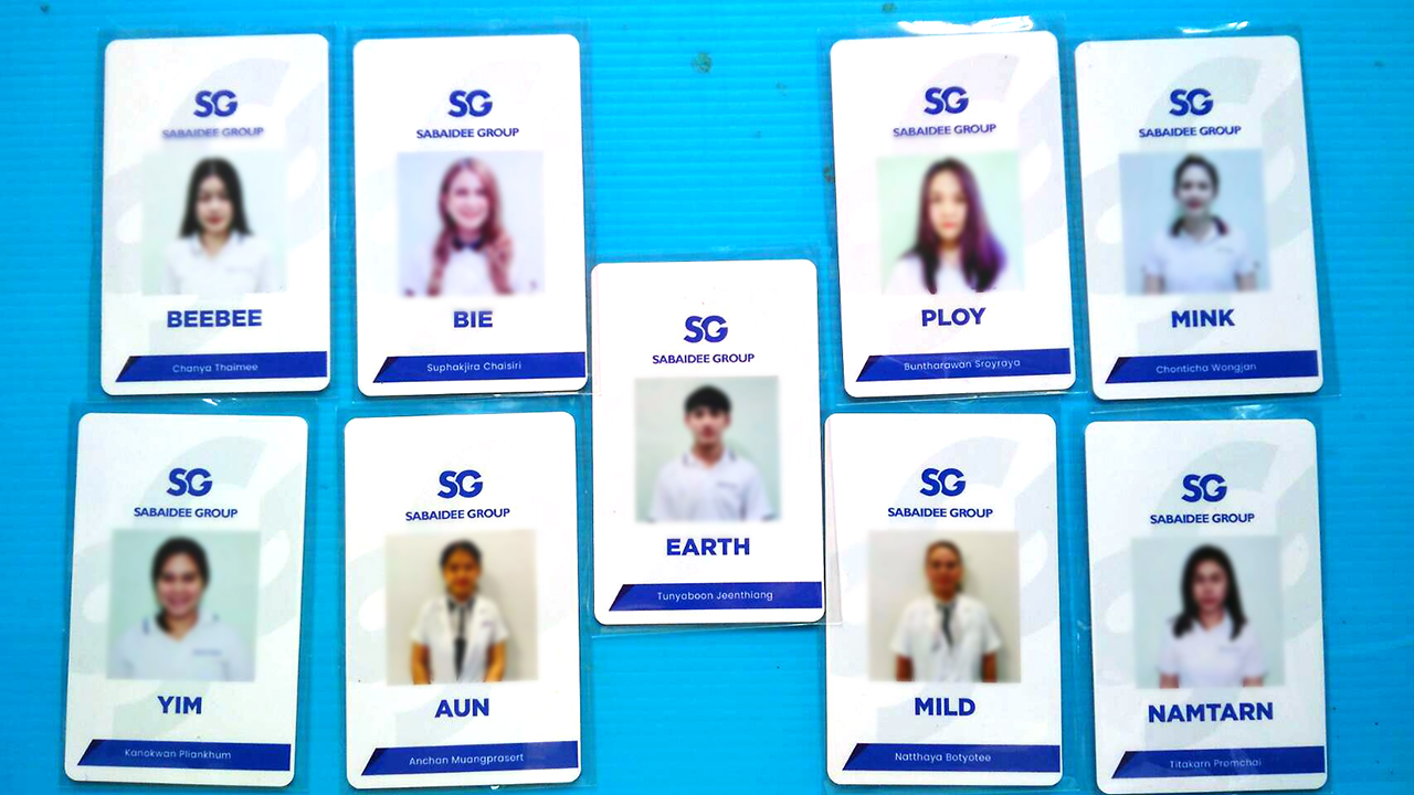 รับทำบัตรแข็งพนักงาน private card บัตรผิวมัน ตากแดดแช่น้ำ สีไม่ลอก