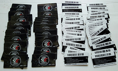 ทำบัตร Card Pvc 5.4 x 2.8 มม. บัตรสมาชิกขนาดเล็ก บัตรที่ใส่พวงกุญแจ