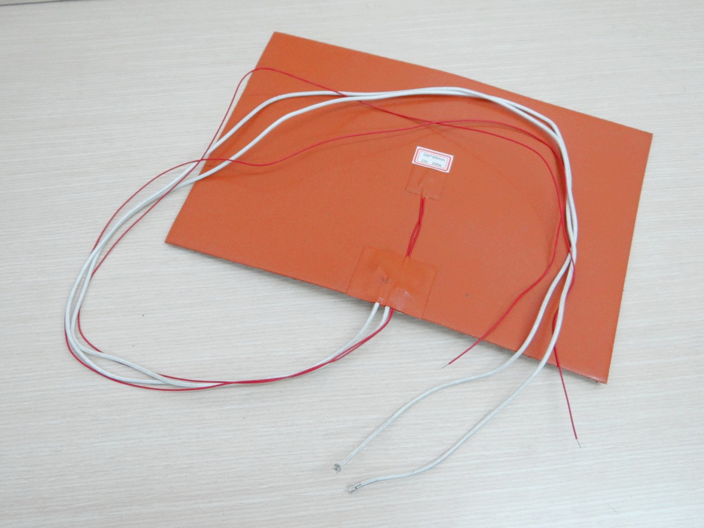 Silicone Heating Pad 200x300 mm 12V 200W + NTC 100K 3950