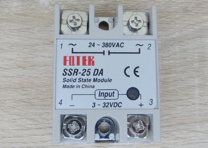 Solid State Relay, SSR-25DA, input 3-32VDC output 24-380VAC, 25A