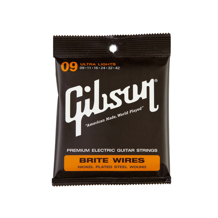 สายกีต้าร์ไฟฟ้า สายกีตาร์ไฟฟ้า Gibson Brite Wires Ultra Light 009-042