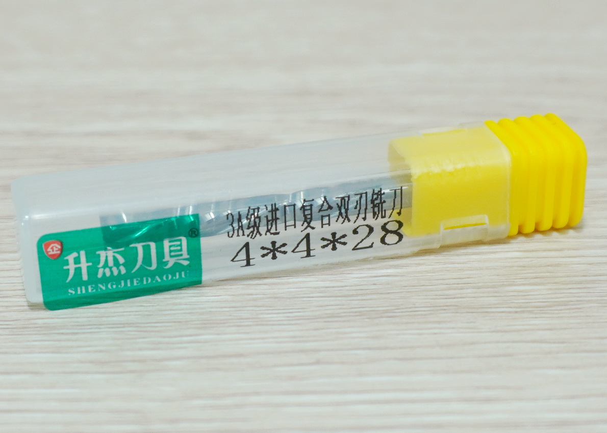 Double-Edged Compound Milling Cutter 4x4x28mm Blade Spiral Carbide เกรด 3A