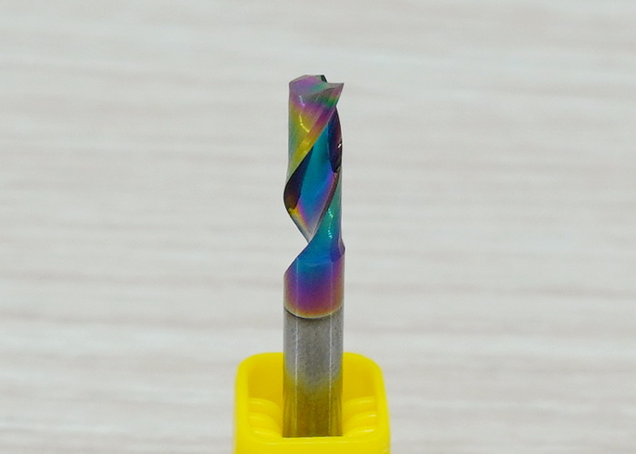 [เกรด 3A] - Single Flute DLC Coating 4x4x12 High Efficiency End Mill, Shank 4mm