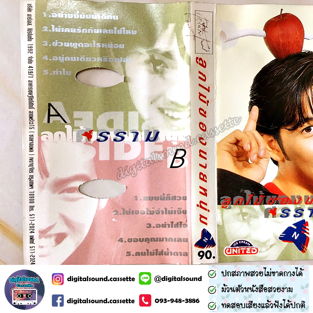 เทปเพลง เทปคาสเซ็ท หนุ่ม ศรราม เทพพิทักษ์ อัลบั้ม ลูกไม้ของนายหนุ่ม