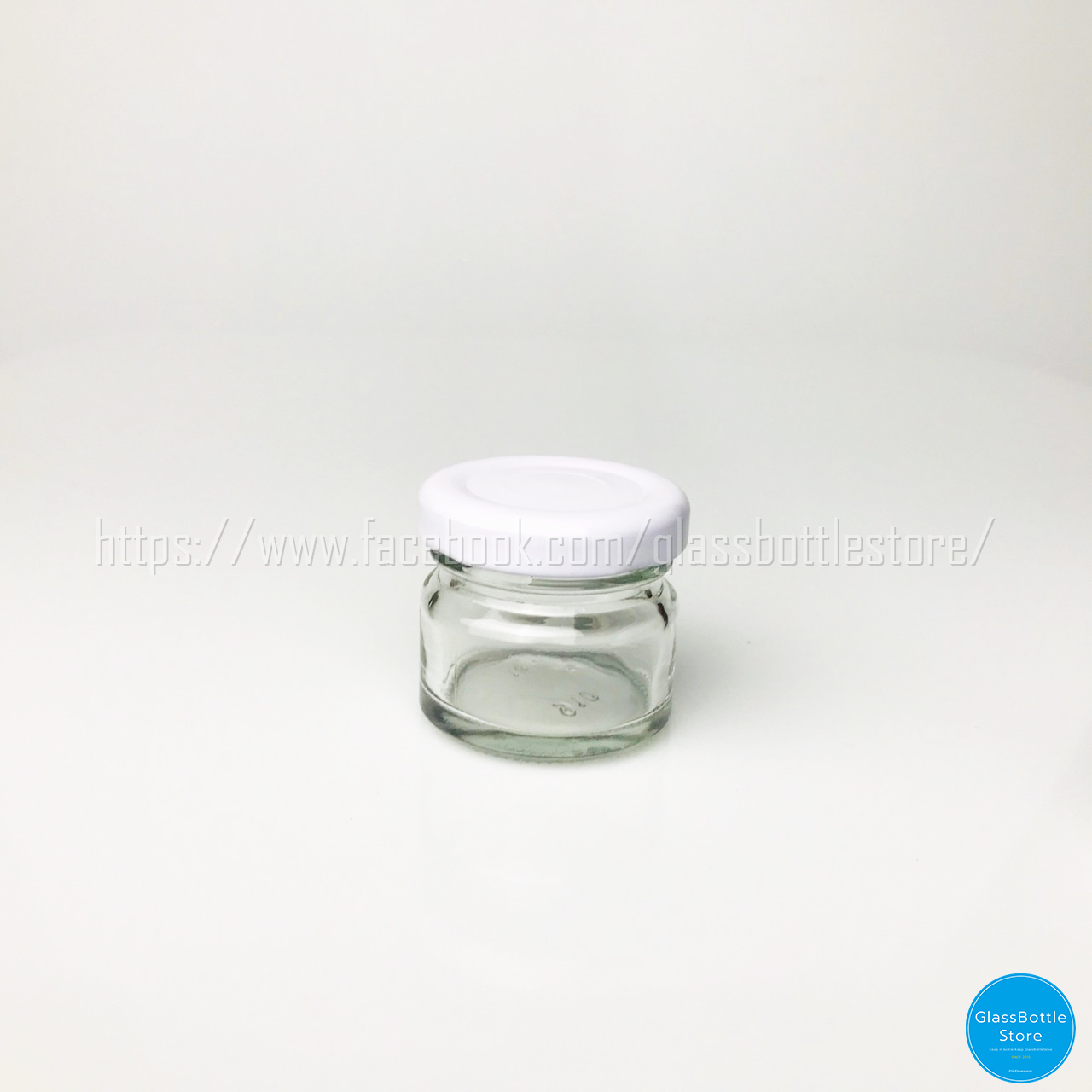 ขวดแก้ว แยม 30ml ฝาเกลียวล็อคสีขาว