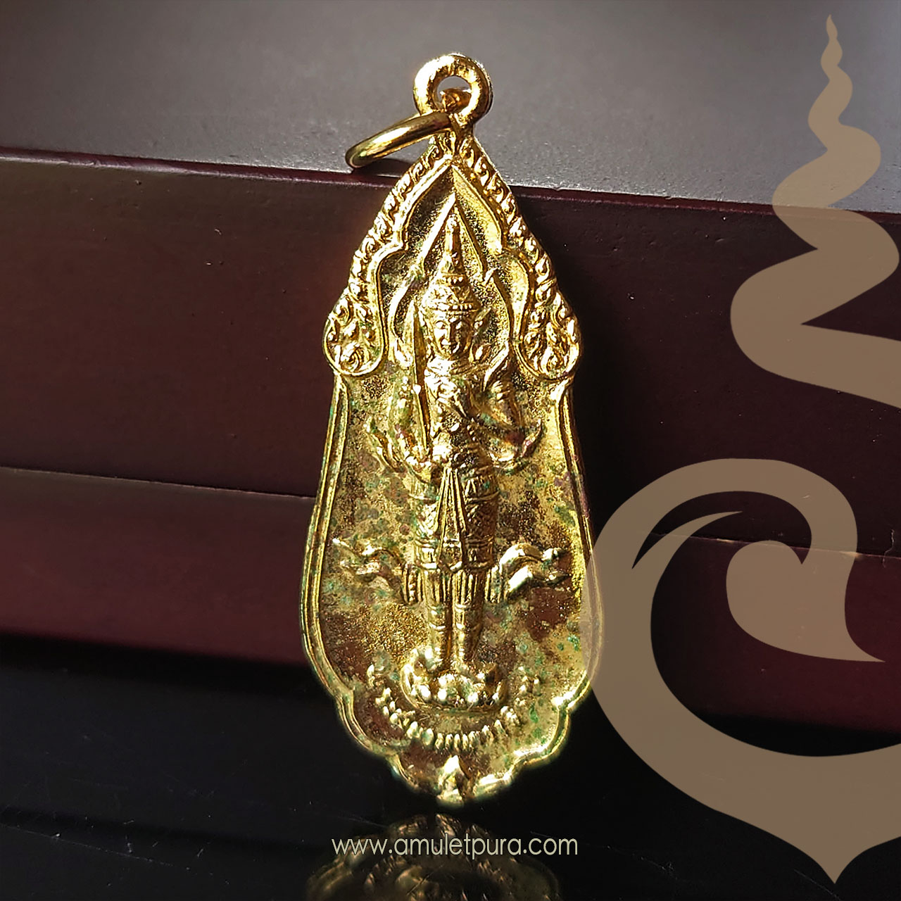 เหรียญพระสยามเทวาธิราช หลัง นวม. ยันต์เจ้าคุณนรฯ ปี15 เนื้อกะไหล่ทอง กรรมการ วัดเทพศิรินทร์ กรุงเทพฯ