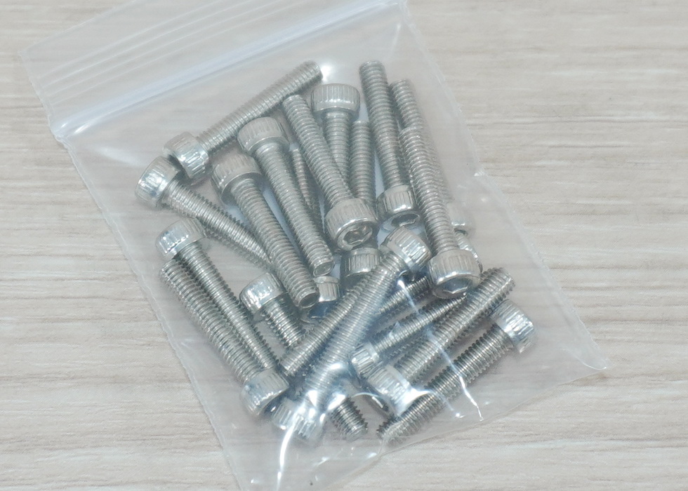 Hex Socket Cap Screw M3x16mm Nickel-plated (20ตัว/ถุง)