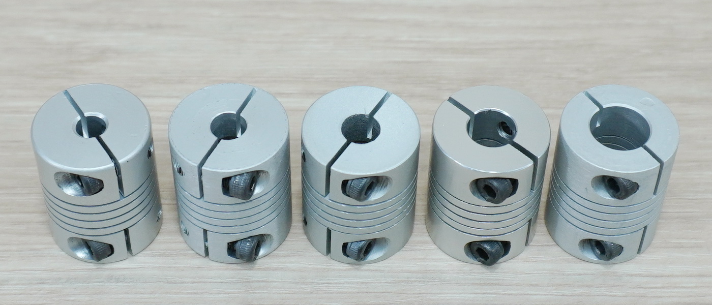 6 x 6.35 mm RB-Flexible Shaft Coupling D20 L25 mm (Hex Screw)