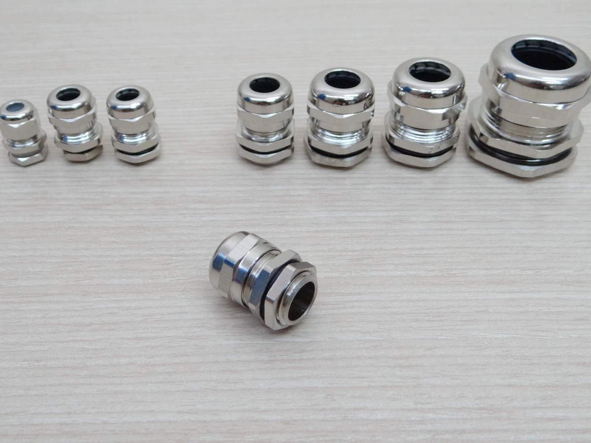 M14x1.5 Waterproof Cable Glands Connector (Nickel Brass Metal)