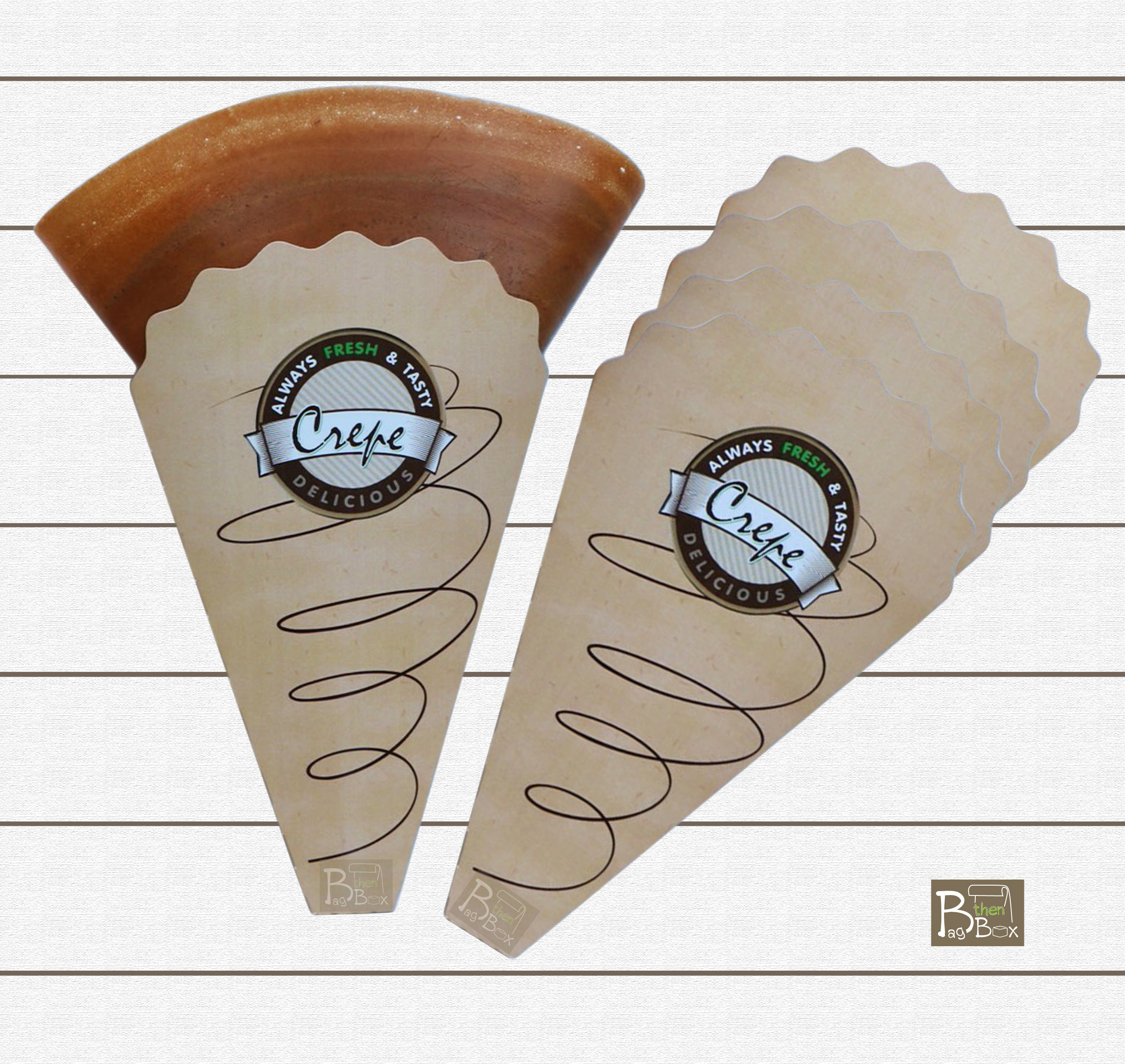BTB CREPE 2 ซองเครปเกรดA ฟู้ดเกรด ขนาด 12.5 x 20 cm.