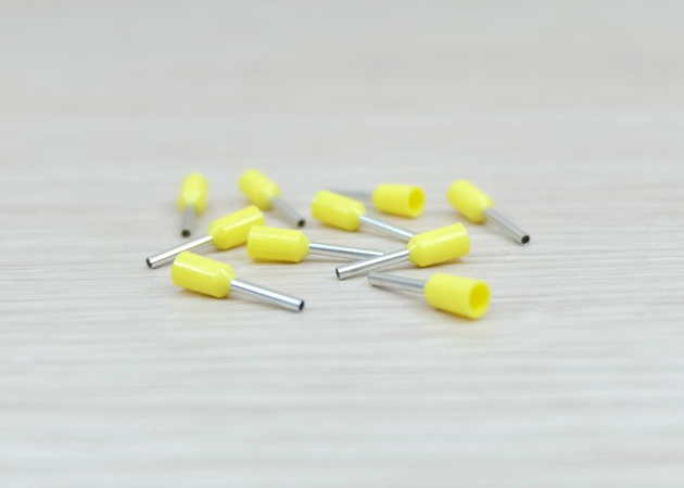 E0508 (Yellow) Terminal เหมาะกับสาย 22AWG (แพ็ค100ชิ้น)